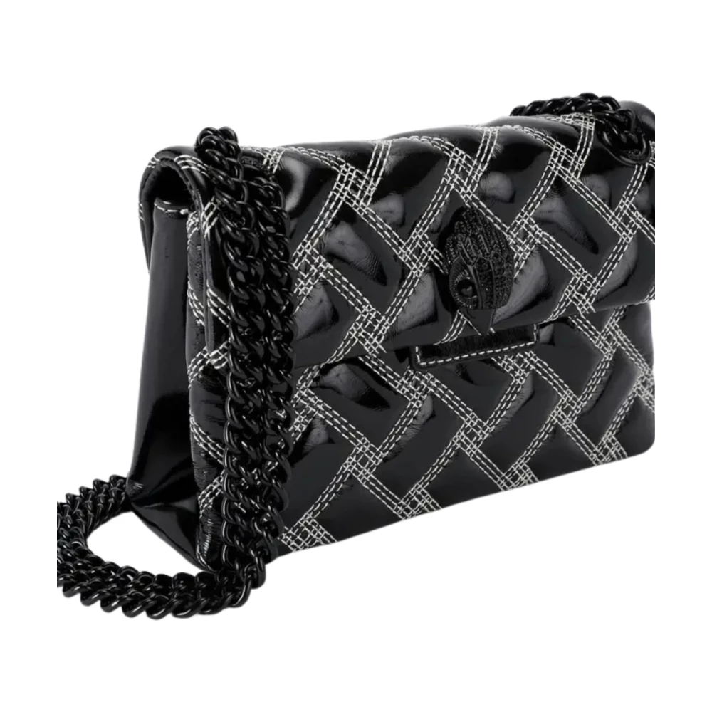 Kurt Geiger Mini Kensington Drench Zwart Wit Patent Black Dames