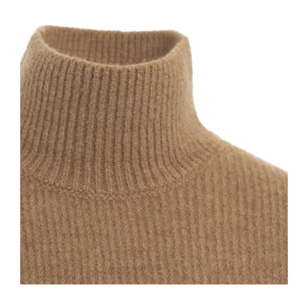 Akep Bruine Gebreide Trui Aw24 Handwas Brown Dames