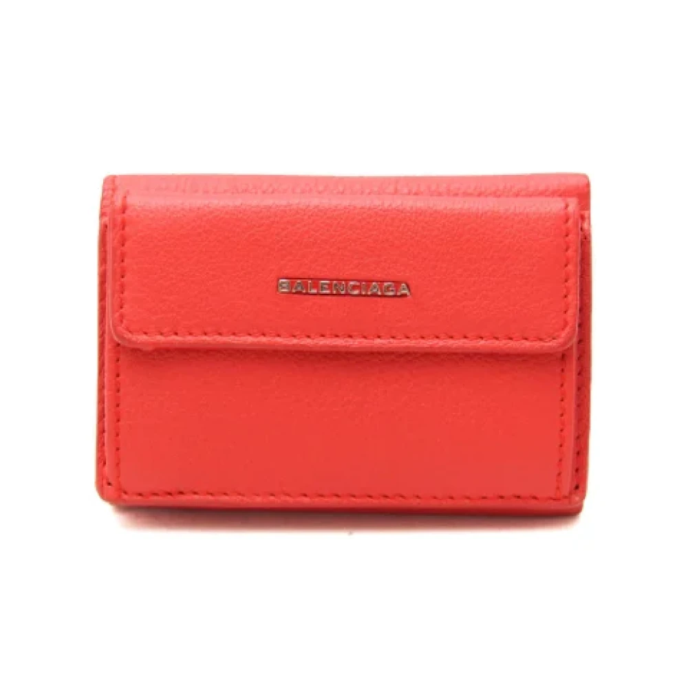 Balenciaga Vintage Pre-owned Leather wallets Orange Dames