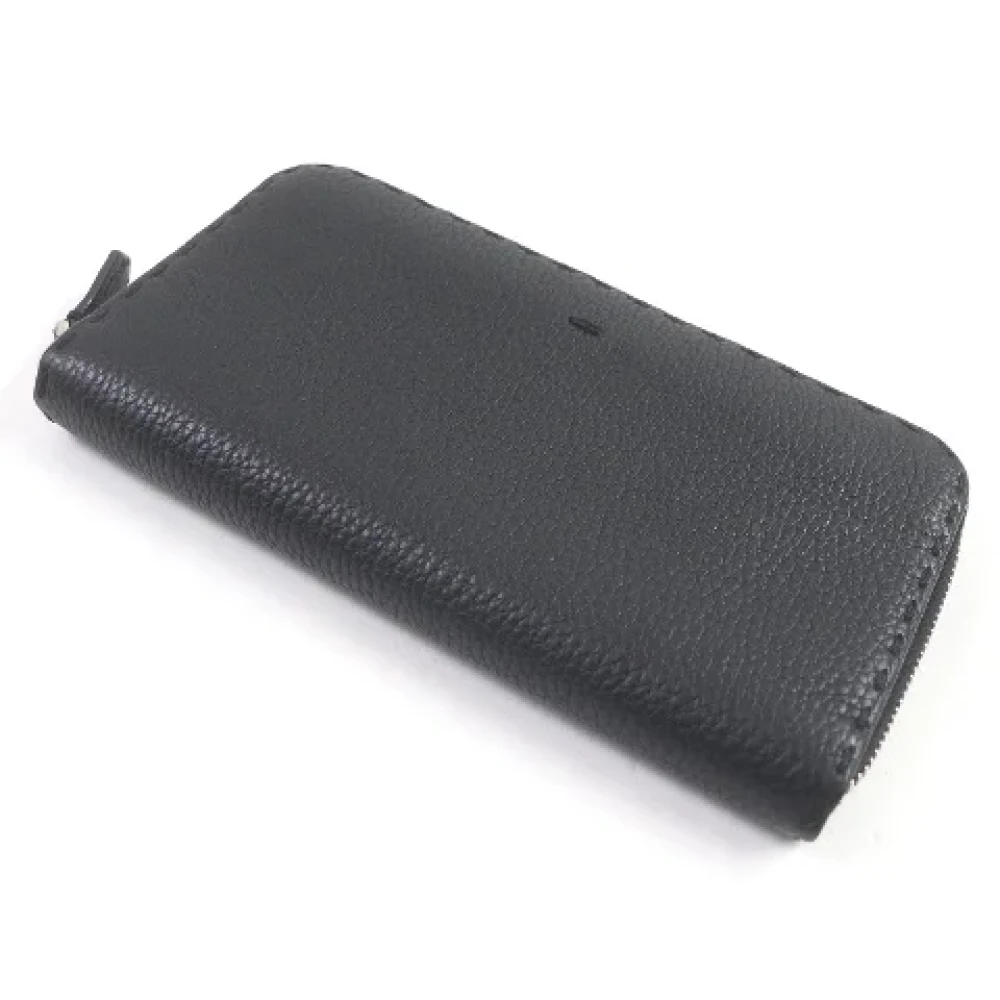 Fendi Vintage Pre-owned Leather wallets Black Heren