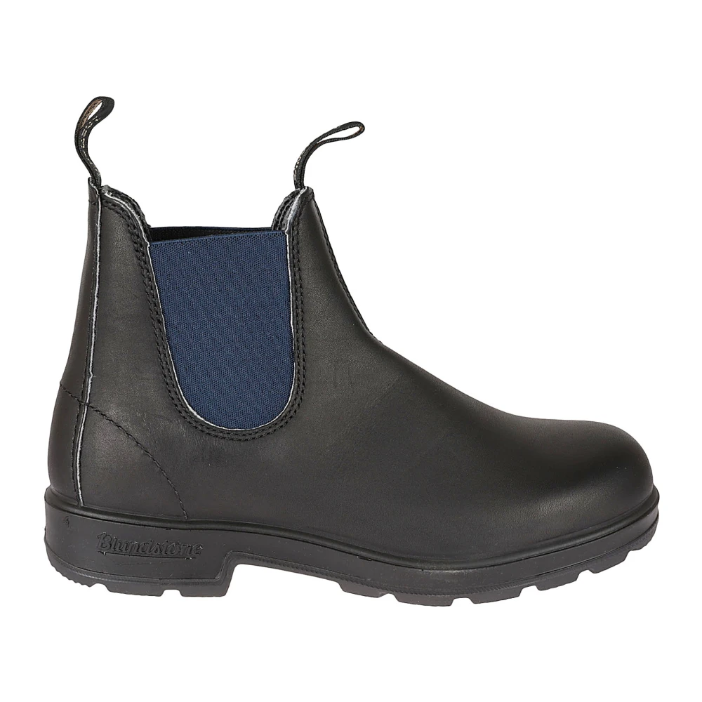 Blundstone Svarta läder Chelsea-stövlar med navy Black, Dam