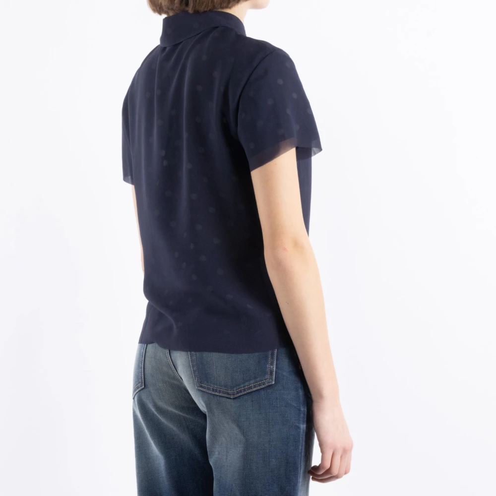 Acne Studios Navy Blue and White Shirt Blue Dames