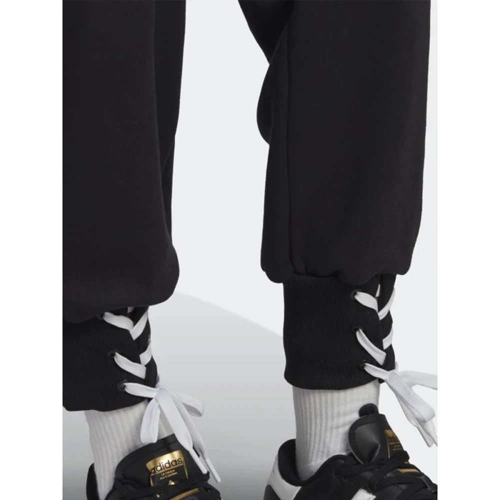 Adidas Joggingbroek in effen kleur met veterdetail Black Dames