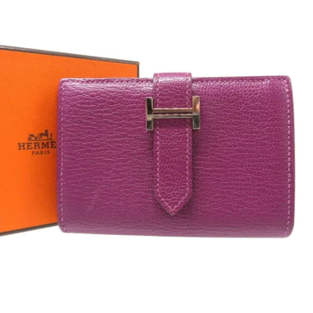 Hermès Vintage Pre-owned Leather wallets Brown Dames