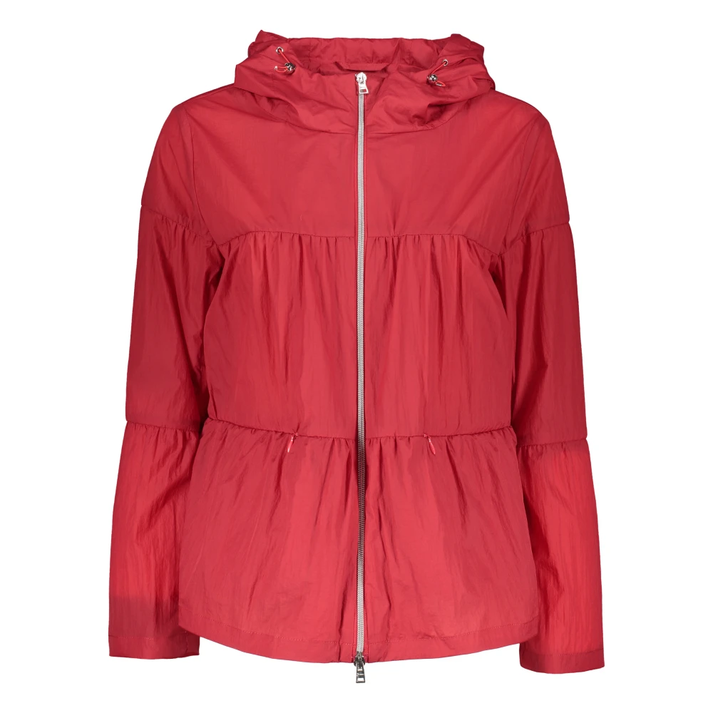Herno Gezamelde Techno Stoffen Jas met Capuchon Red Dames