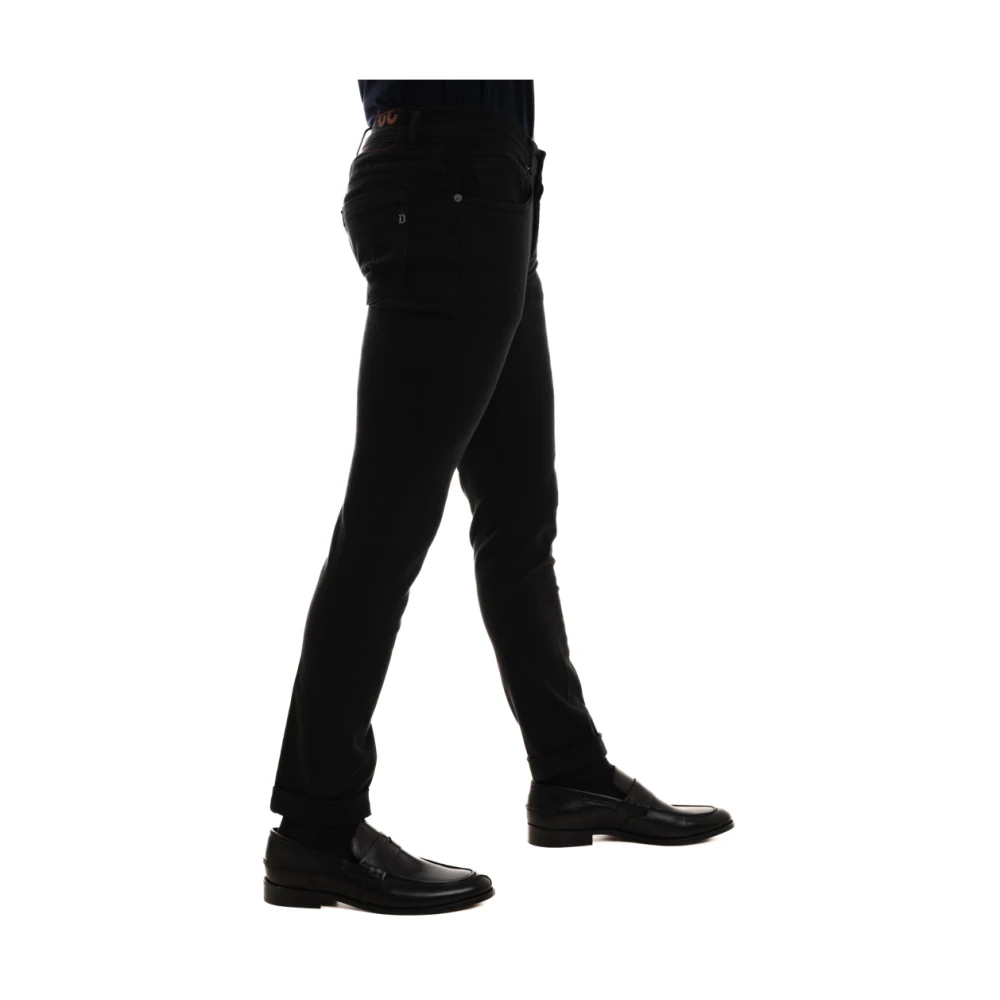 Dondup Skinny Fit Lage Taille Jeans Black Heren