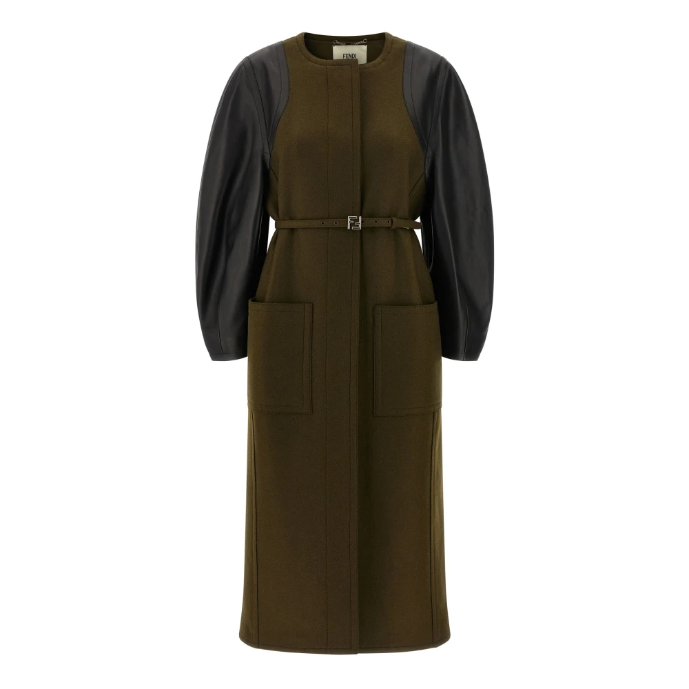 Fendi Mujer Verde Abrigos, Talla: Xs