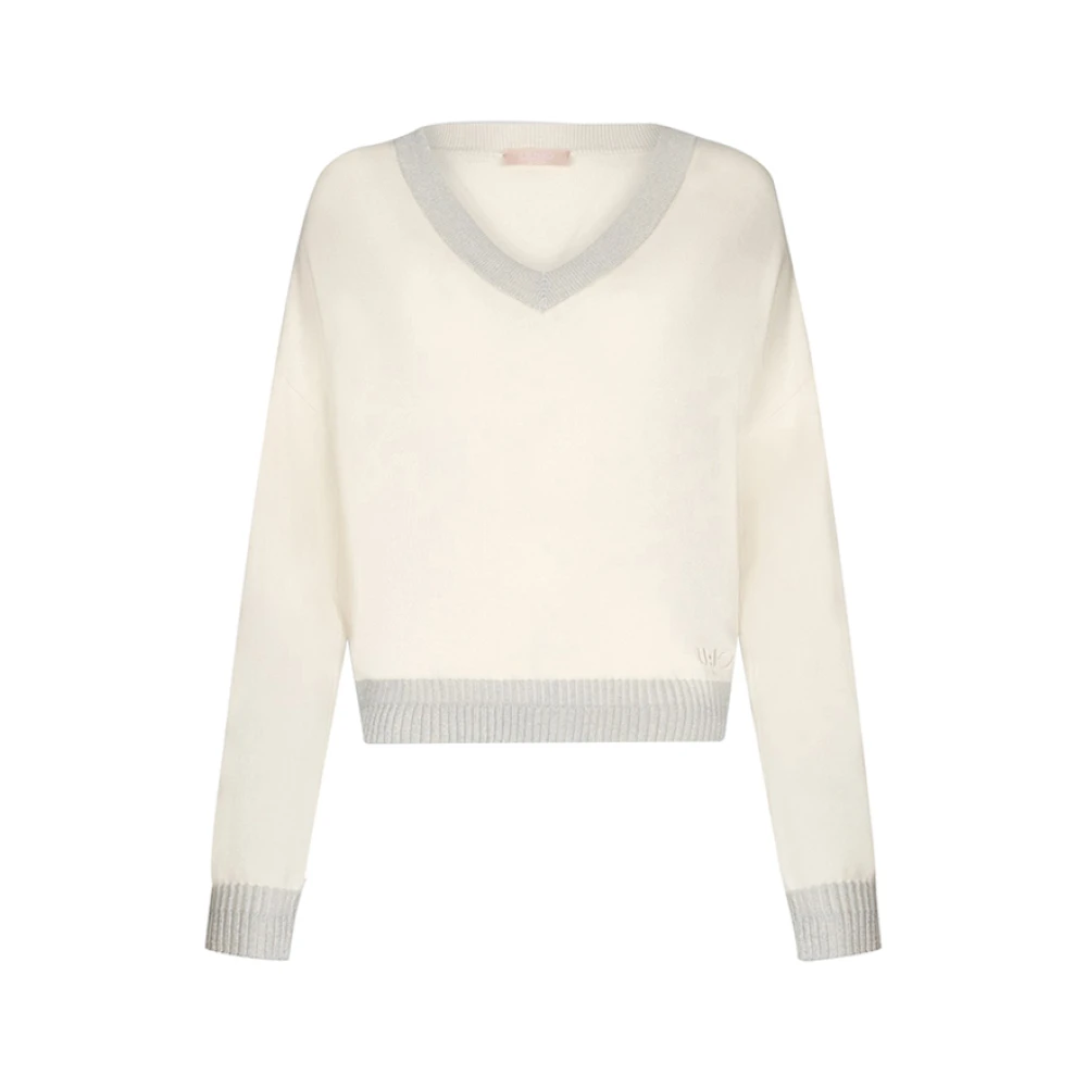 Liu Jo Beige Gebreide Trui Trendy Stijl Beige Dames