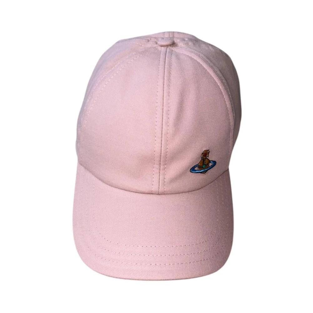 Vivienne Westwood Unisex Pink Hats & Caps, S/M, Embroidered Baseball Cap