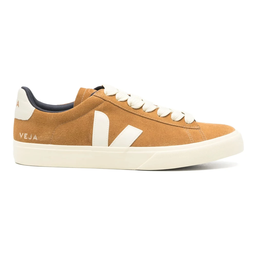 Veja Stoere Suède Kameel Sneakers Dames Schoenen Oranje