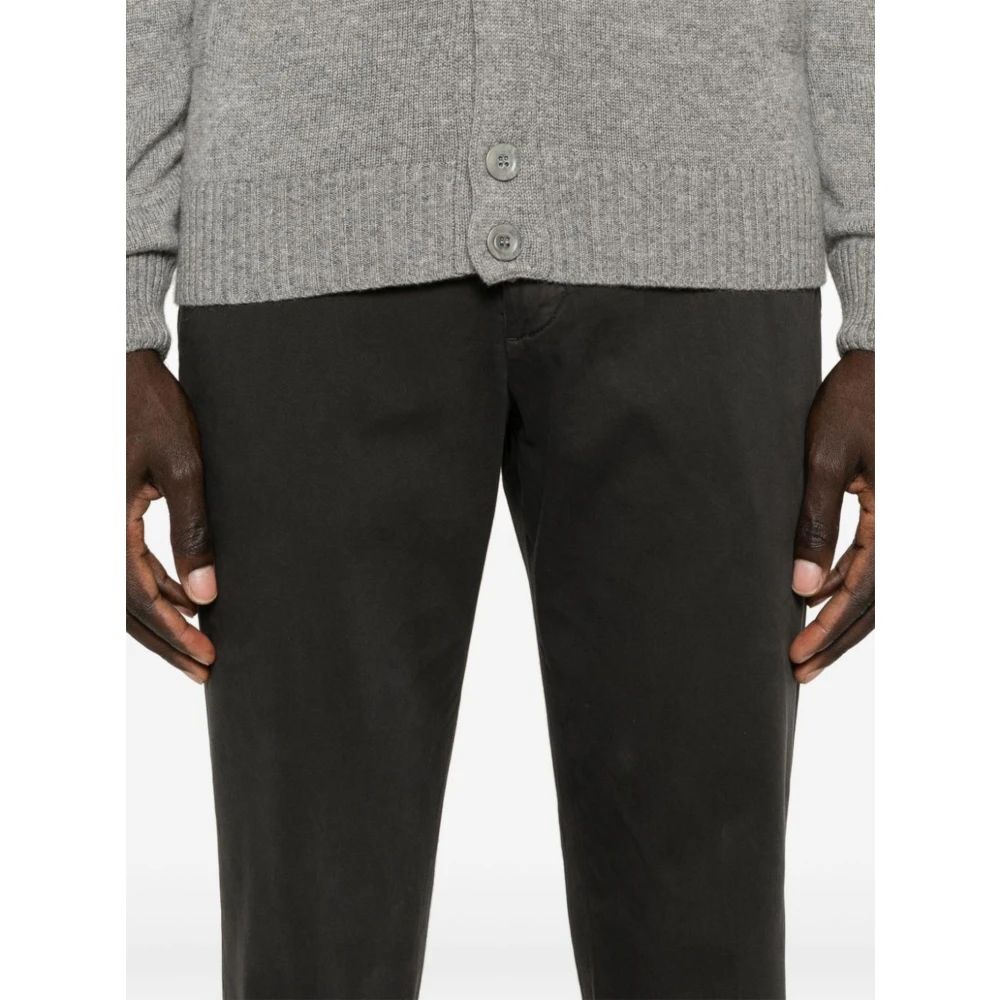 Briglia Grijze Katoenmix Chino Rechte Pijp Gray Heren