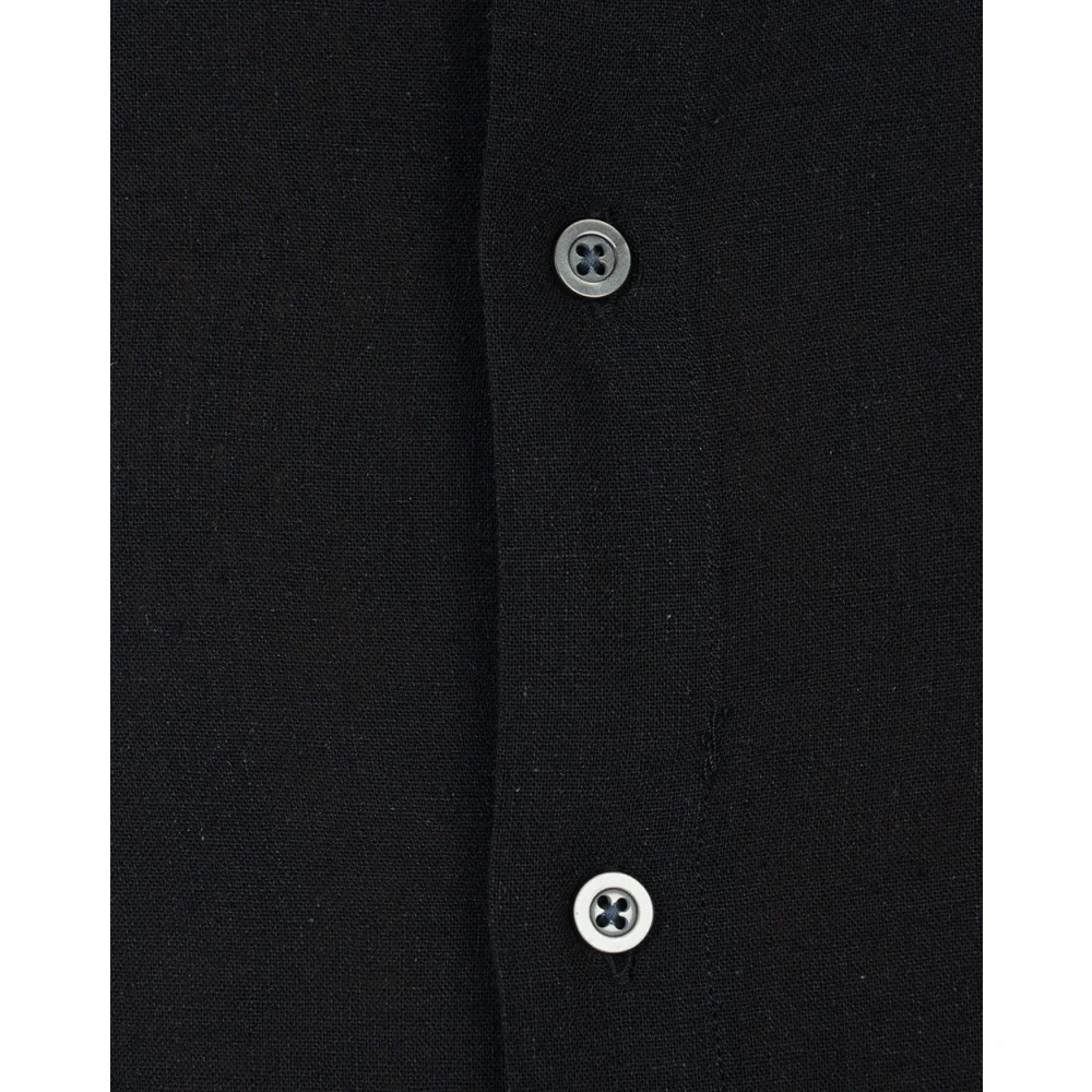 Daniele Alessandrini Slim Fit Koreaans Overhemd Black Heren
