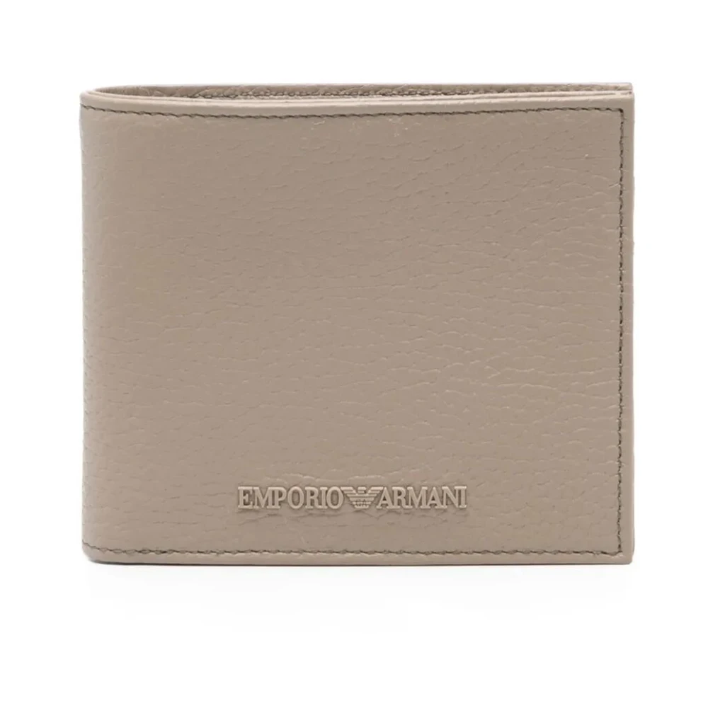 Emporio Armani Klassieke Bi-Fold Portemonnee Beige Heren
