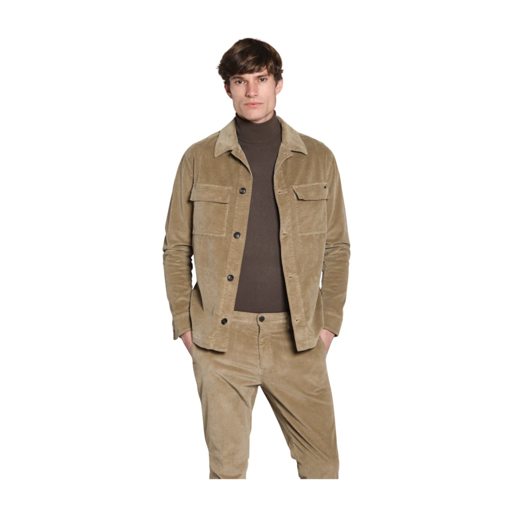 Mason's Uomo Beige - Overshirt In Velluto A Coste Scuro - Jackets - L
