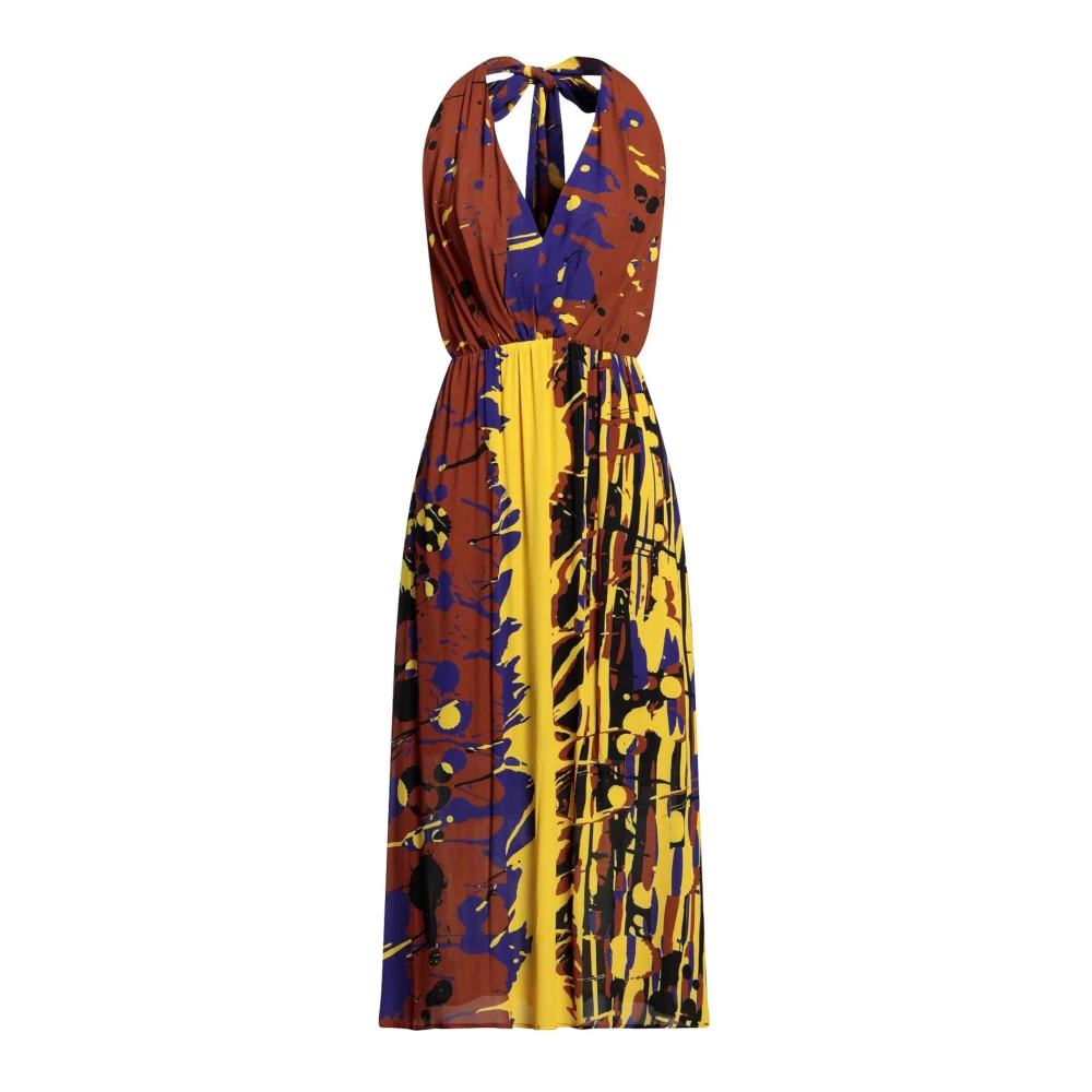 Manila Grace Lange jurk met fantasieprint Multicolor Dames