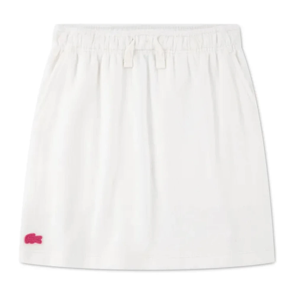Lacoste Girls White Terry Skirt - Kids Skirts - 6 Y - Kids