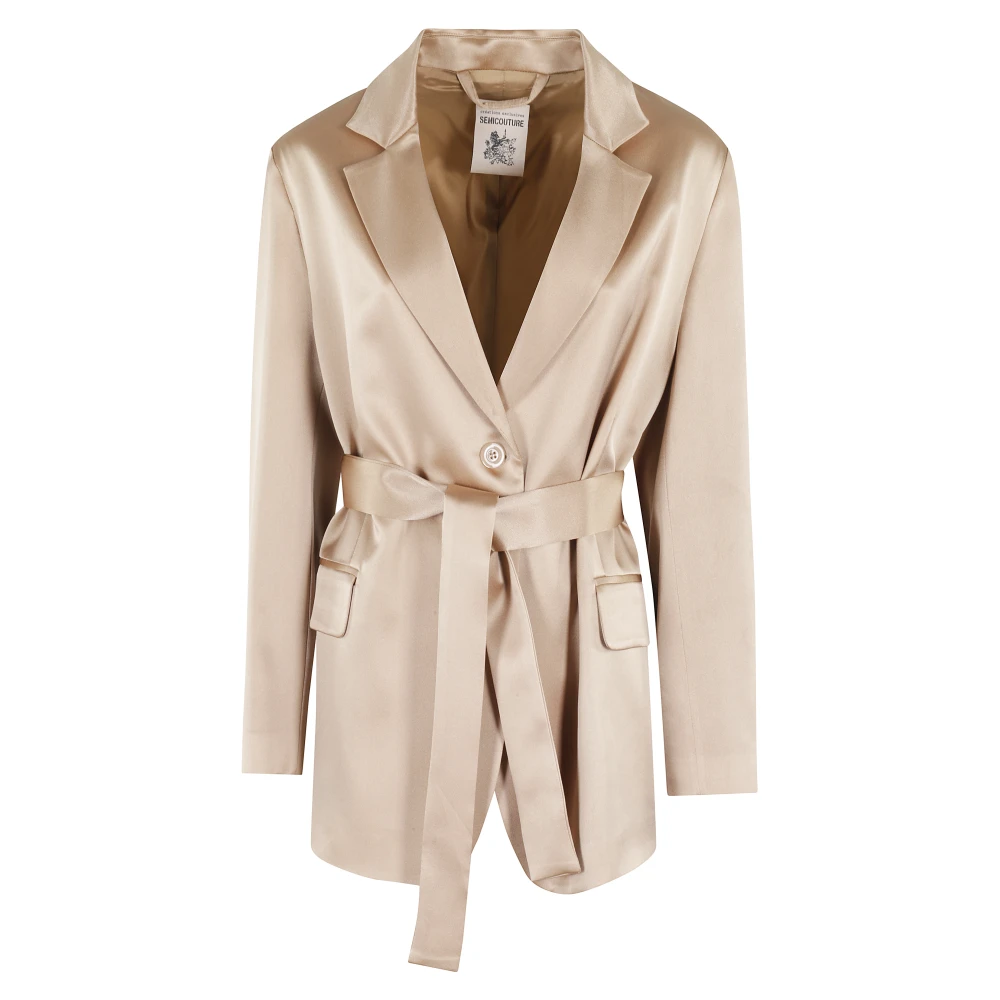 Semicouture Elegante Christiana Jurk Brown Dames