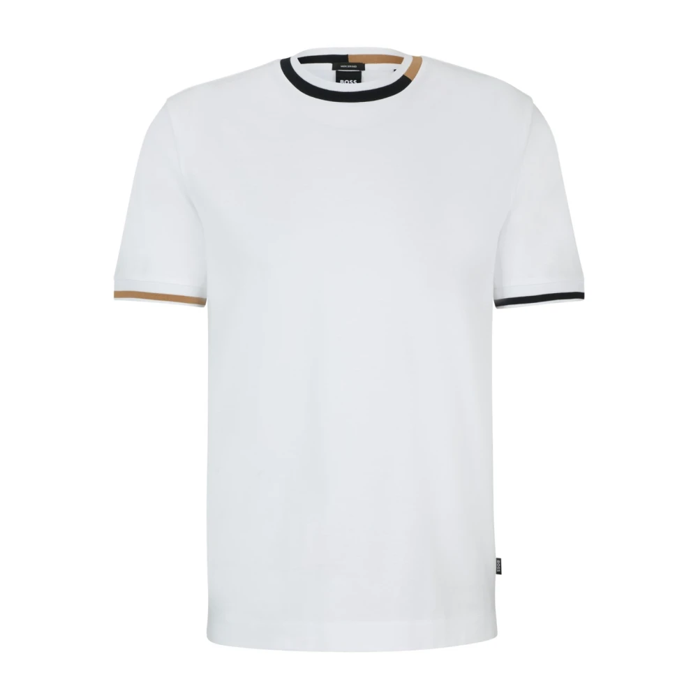 Hugo Boss Wit T-shirt met ronde hals White Heren