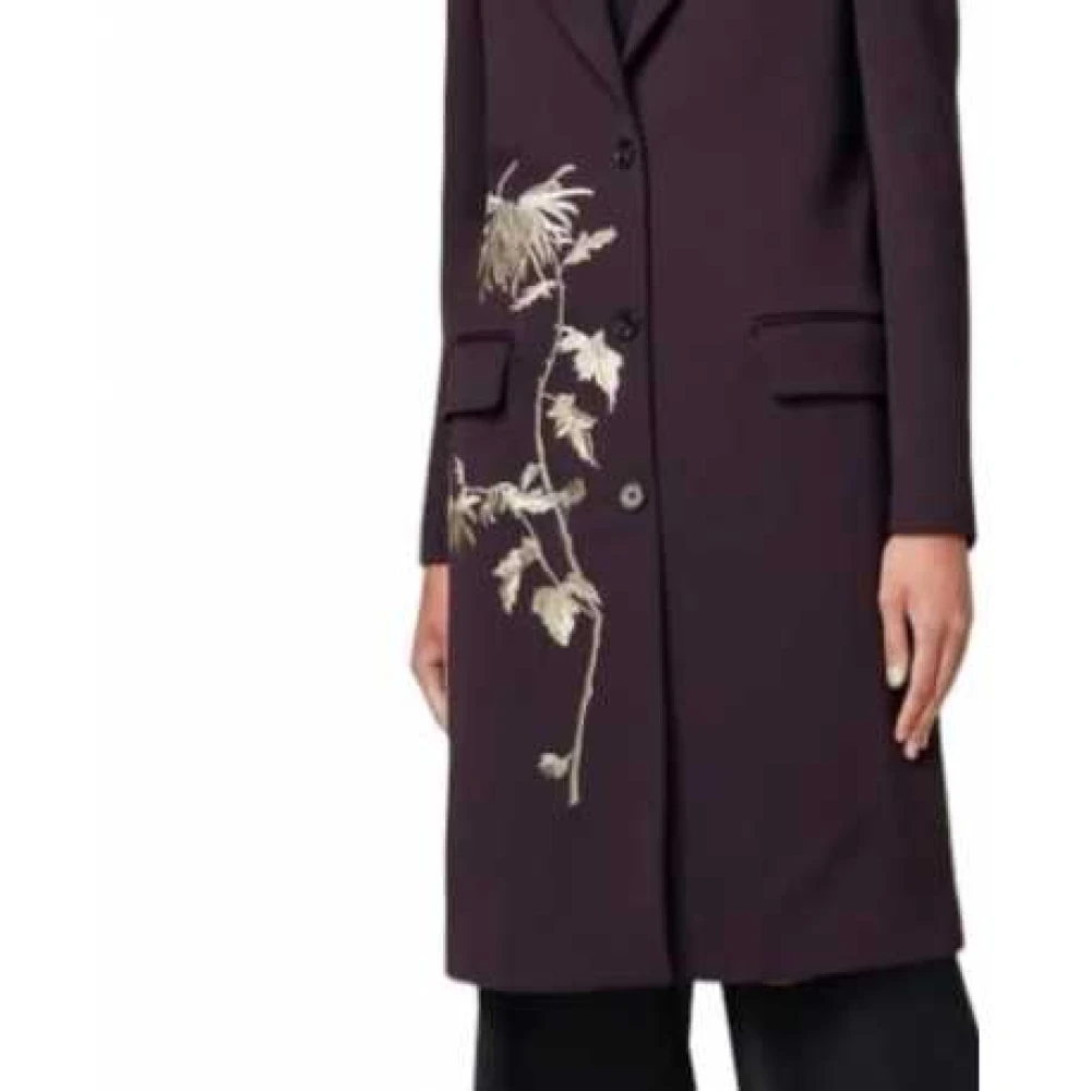 Paul Smith Bloemen geborduurde rechte jas Purple Dames