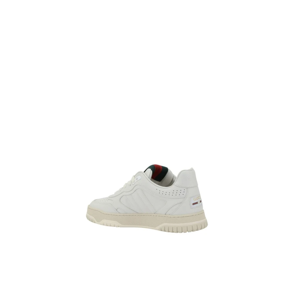 Gucci Witte Leren Tennisschoenen White Dames