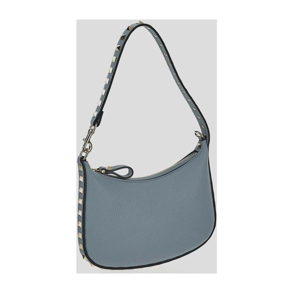 Valentino Garavani Mini Rockstud Leren Tas Blue Dames
