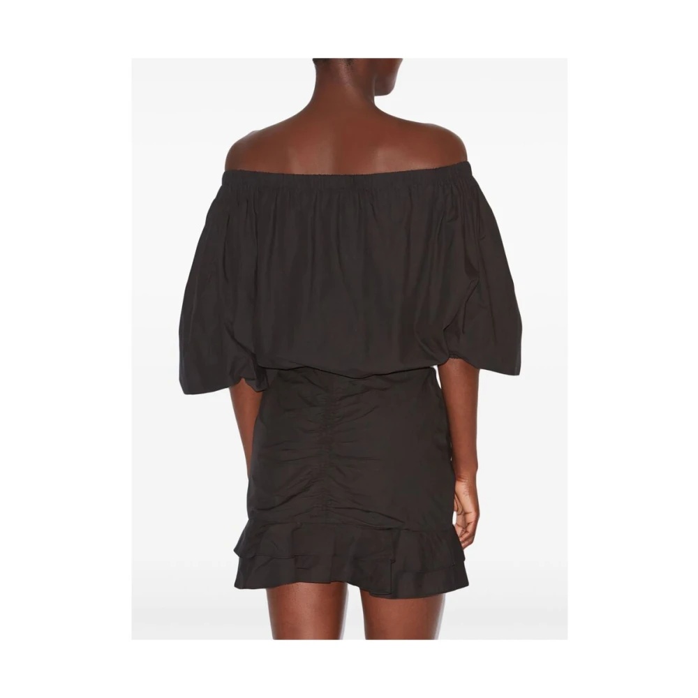 Isabel Marant Étoile Zwarte Off-Shoulder Crop Top Black Dames
