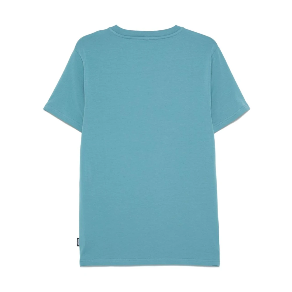 Moschino Blauw Logo-Tape Crew Neck T-shirts Blue Heren