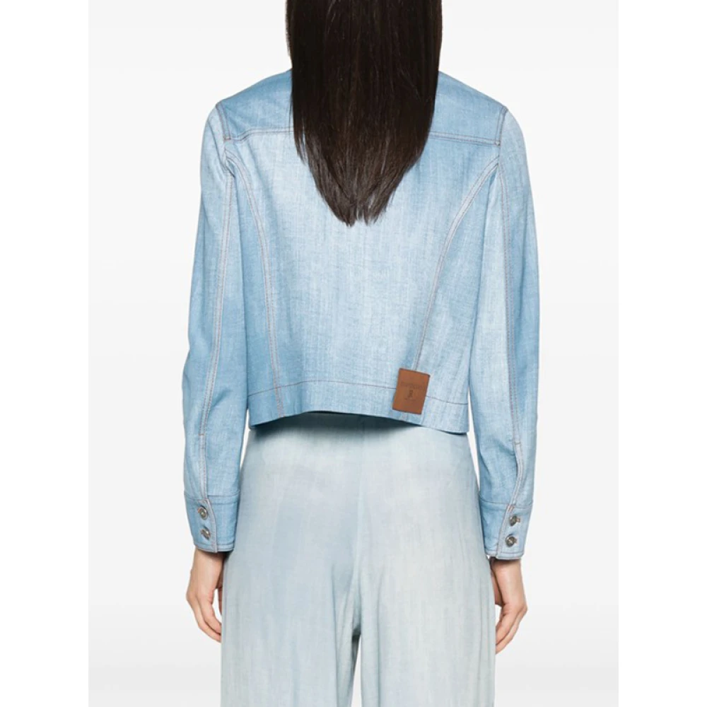 Ermanno Scervino Lichtblauwe Knoopjas Blue Dames
