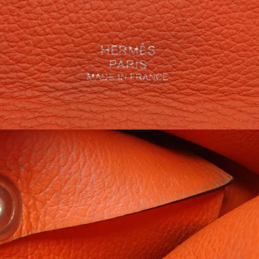 Hermès Vintage Pre-owned Leather wallets Orange Dames