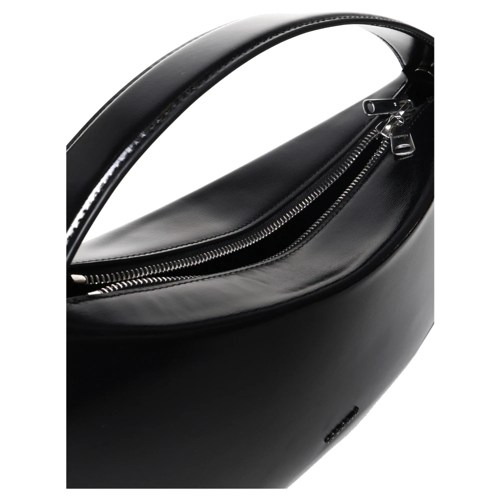 Coperni Zwarte Leren Schoudertas met Logo Black Dames