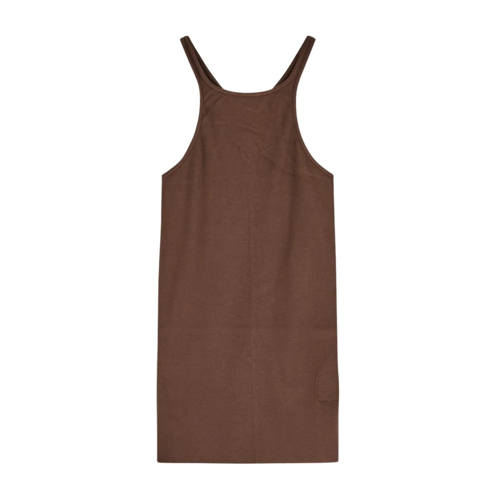 Rick Owens Katoenen Racer Back Tank Top Brown Dames