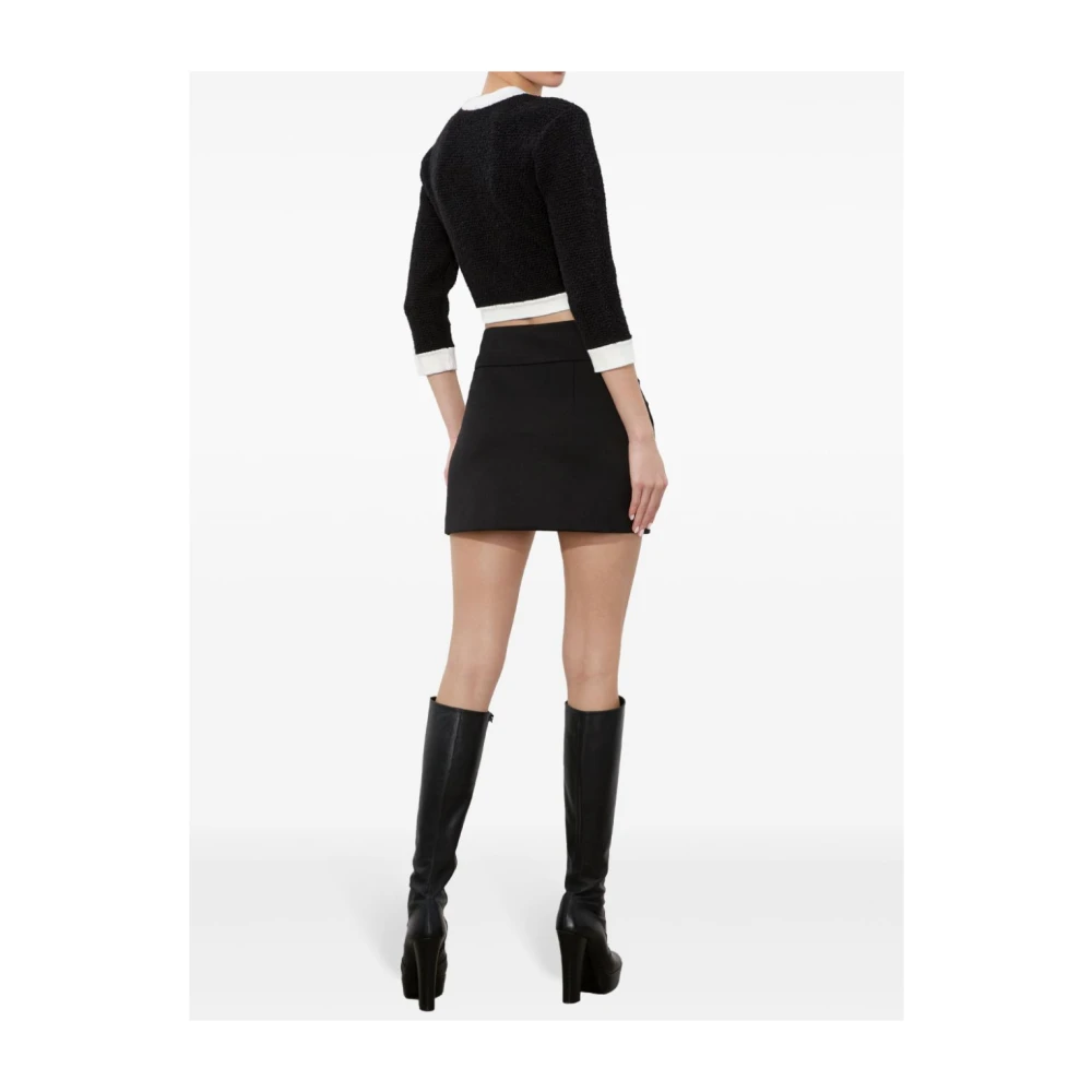 alice + olivia Zwarte Geknipte Jas met Nepzakken Black Dames
