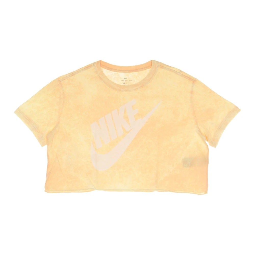 Nike Oranje Crop Tee Wash Futura Orange Dames