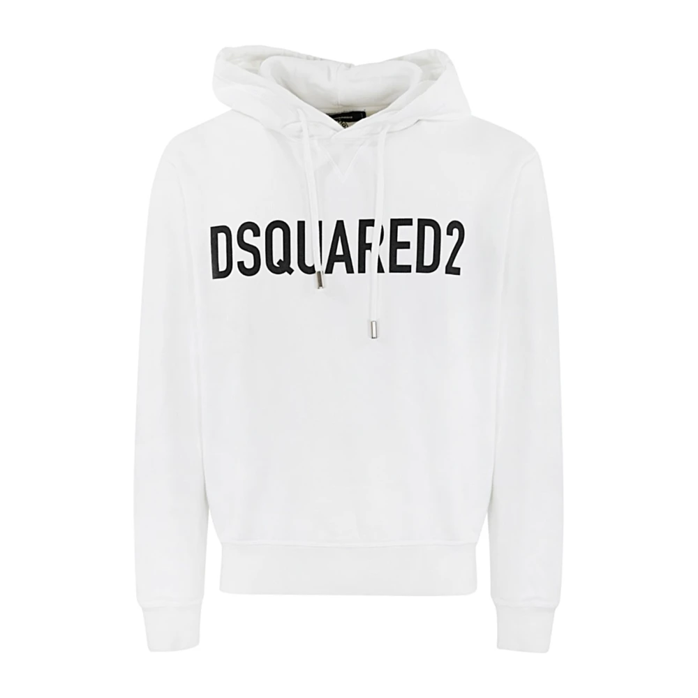 Dsquared2 Men's White Hoodies, M, Stylish Sweatshirt