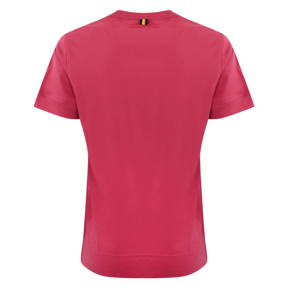 K-way Katoenen T-shirt met Hart Logo Pink Dames
