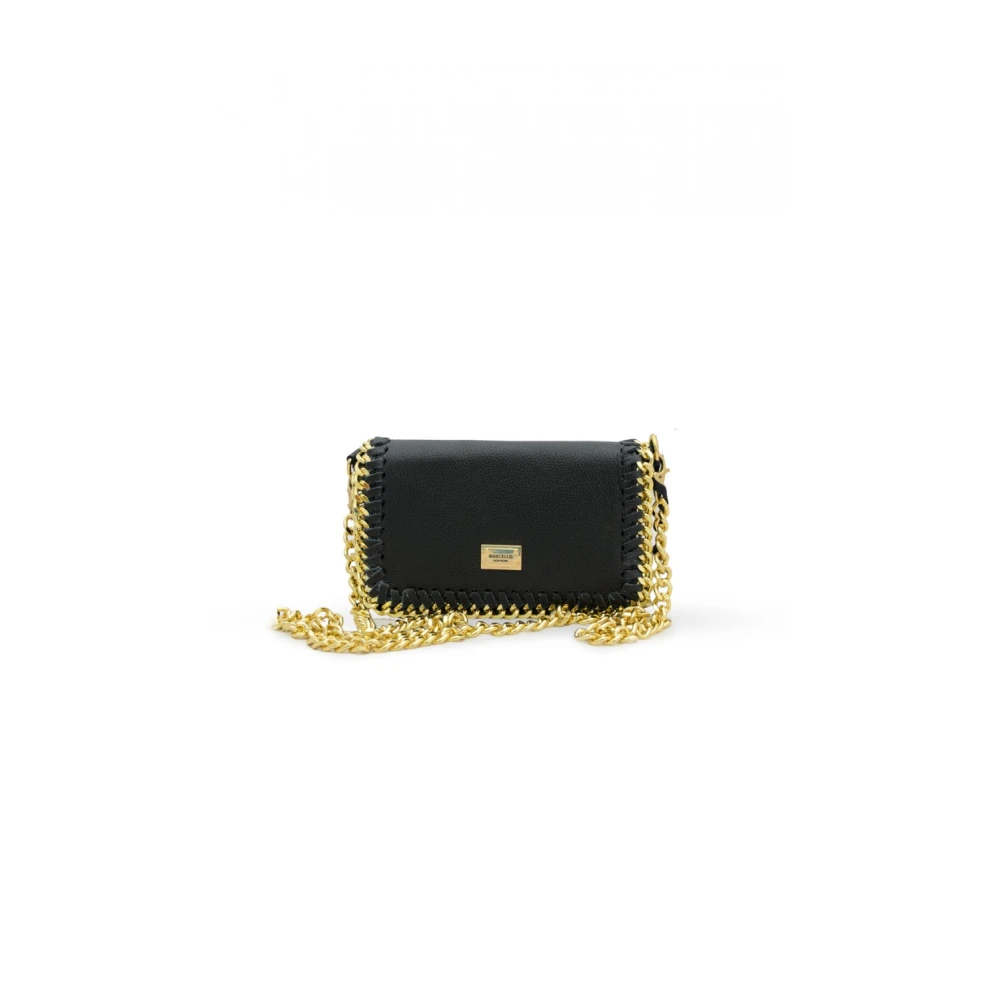 Marc Ellis Zwarte en gouden leren handtas Black Dames