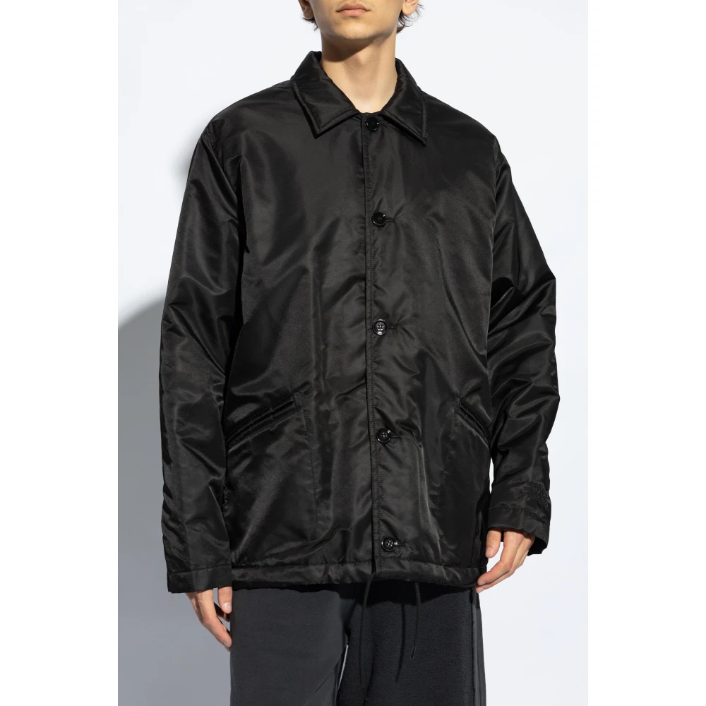 MM6 Maison Margiela Geïsoleerde jas met kraag Black Heren