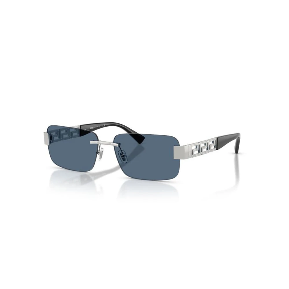Versace Silver/Blue Ve2298 100180 Man Sunglasses Metal Squared Normal - Image 3