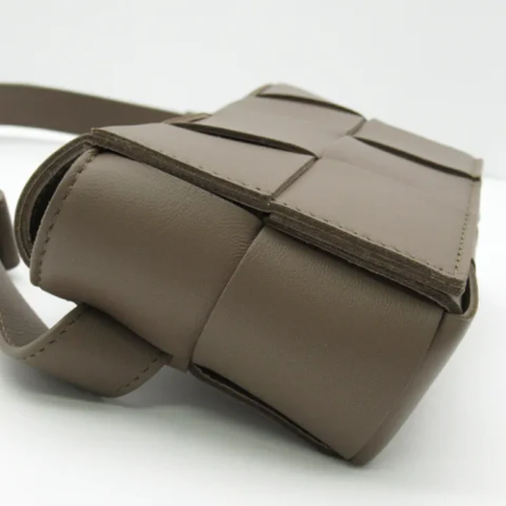 Bottega Veneta Vintage Pre-owned Leather crossbody-bags Beige Dames