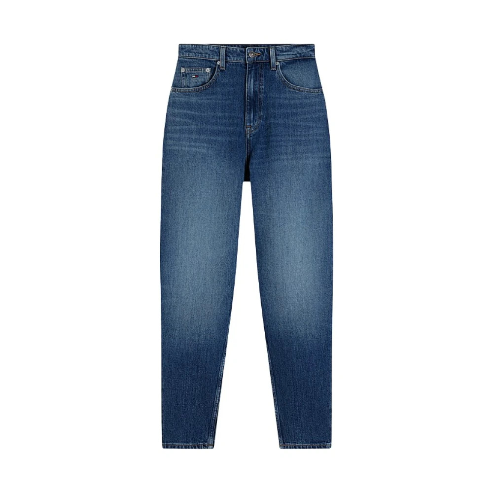 Tommy Jeans High Rise Tapered Mom Jeans - Female - Straight Fit Jeans - Blue - W29 - Jeans