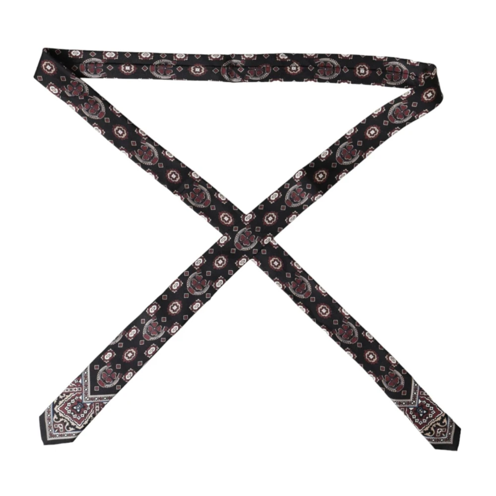 Dolce & Gabbana Zijden Stropdas met Iconische Logo Details Multicolor Heren