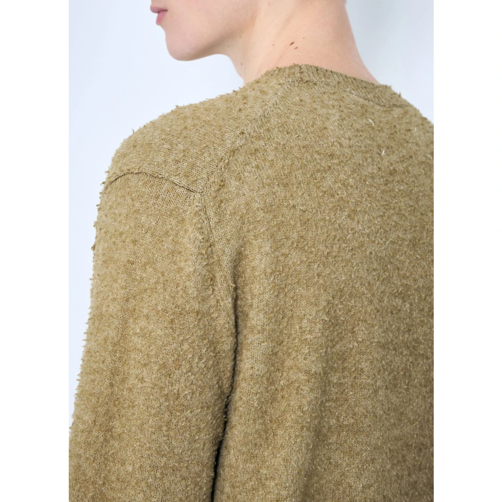 Maison Margiela Wolmix Crewneck Sweater Brown Heren
