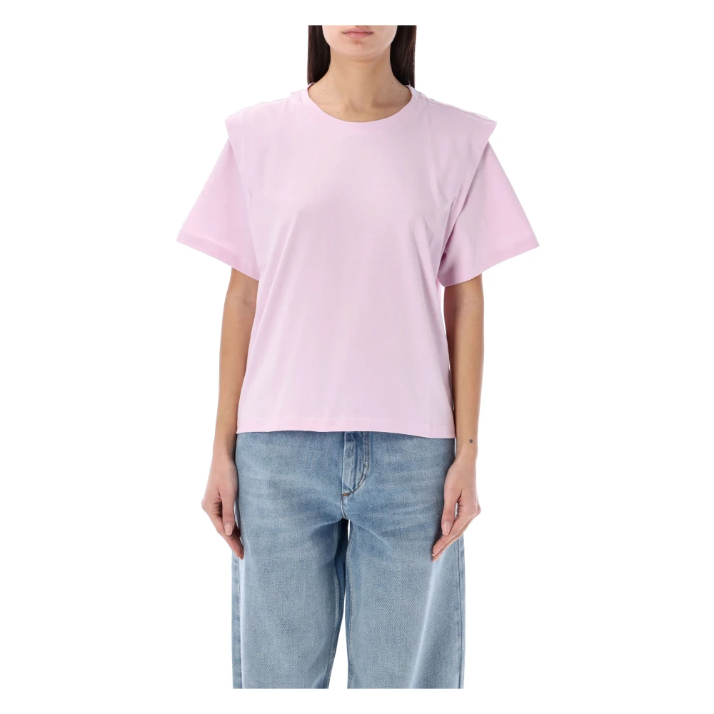 Isabel Marant Étoile Lichtroze T-shirt met gewatteerde schouders Pink Dames