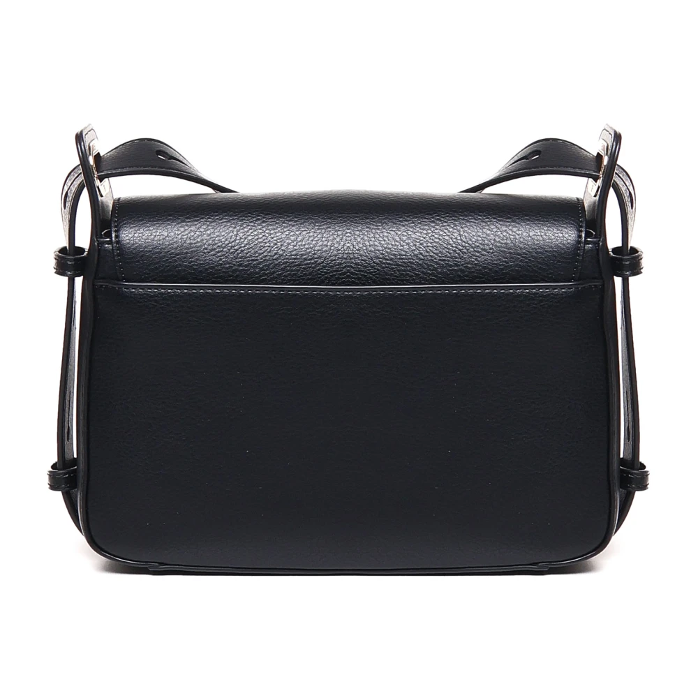 Love Moschino Zwarte Schoudertas met Klep Sluiting Black Dames