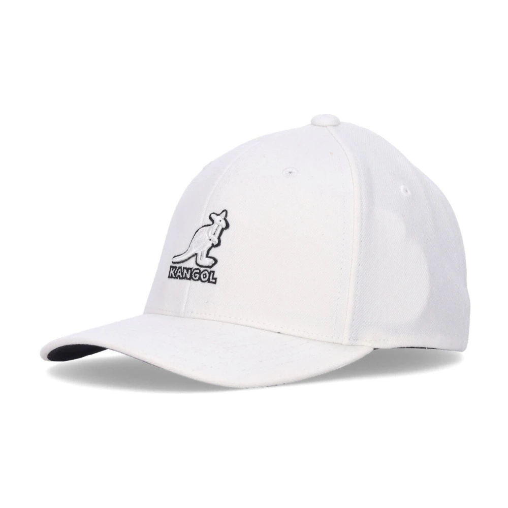 Kangol Men's White Hats & Caps, L/Xl, Flexfit Curved Visor Cap /Black