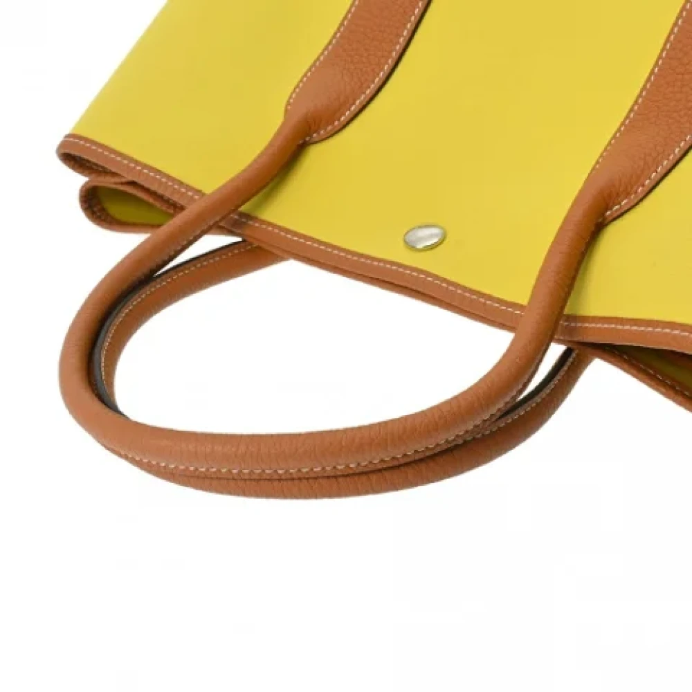 Hermès Vintage Pre-owned Leather handbags Yellow Dames