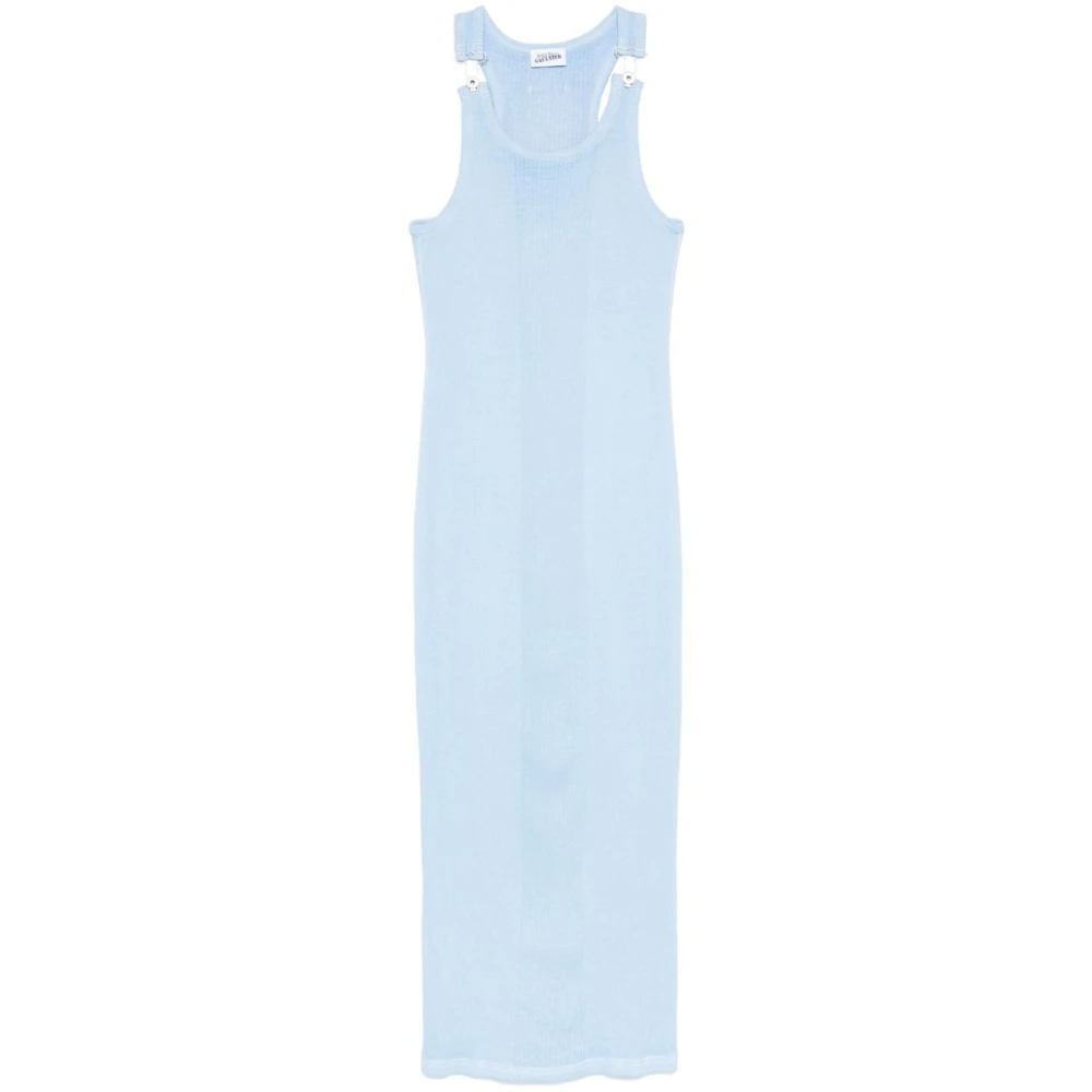 Jean Paul Gaultier Heldere Blauwe Mouwloze Lange Jurk Blue Dames