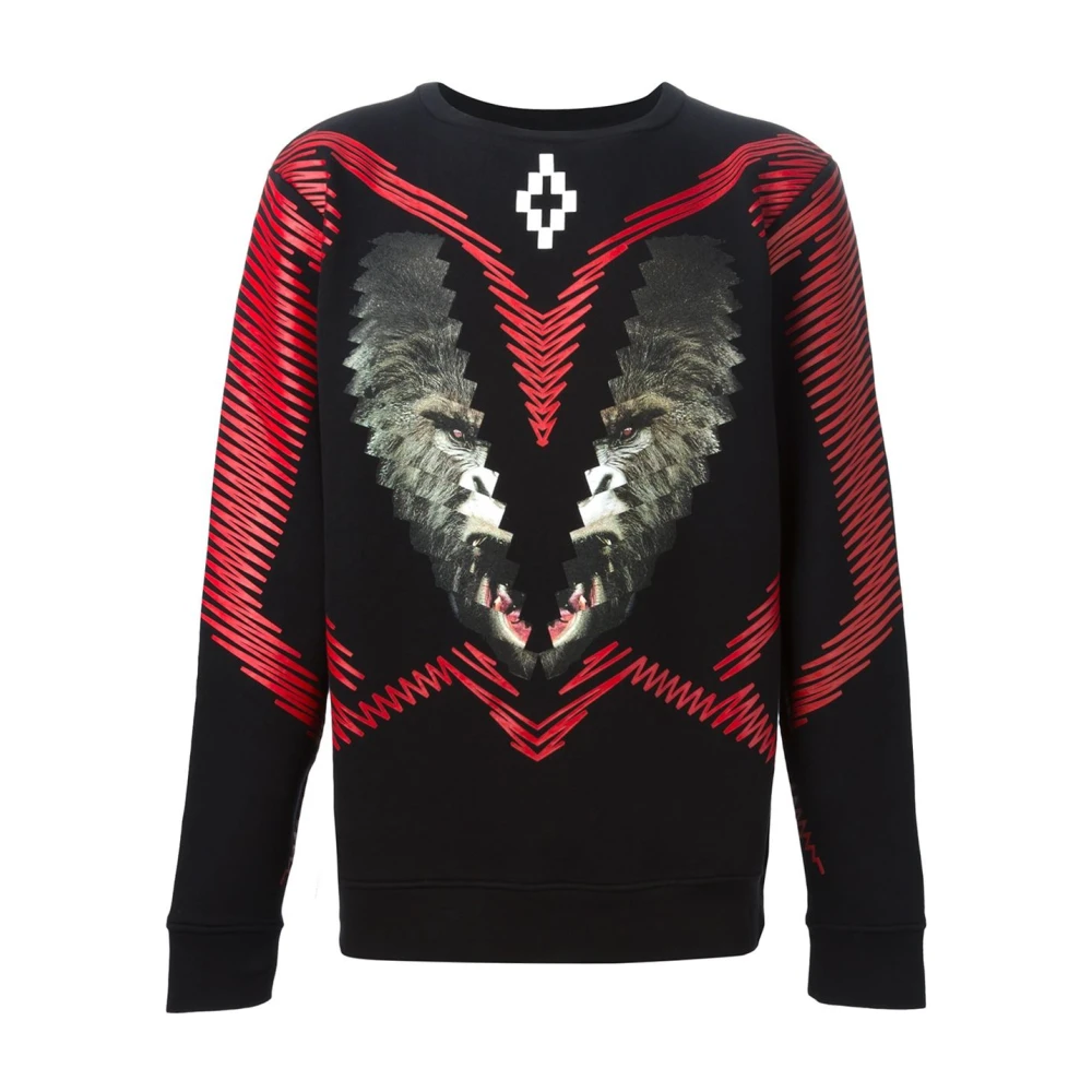 Marcelo Burlon Zwarte Losalcerescrew Stijlvolle Crewneck Sweater Black Heren