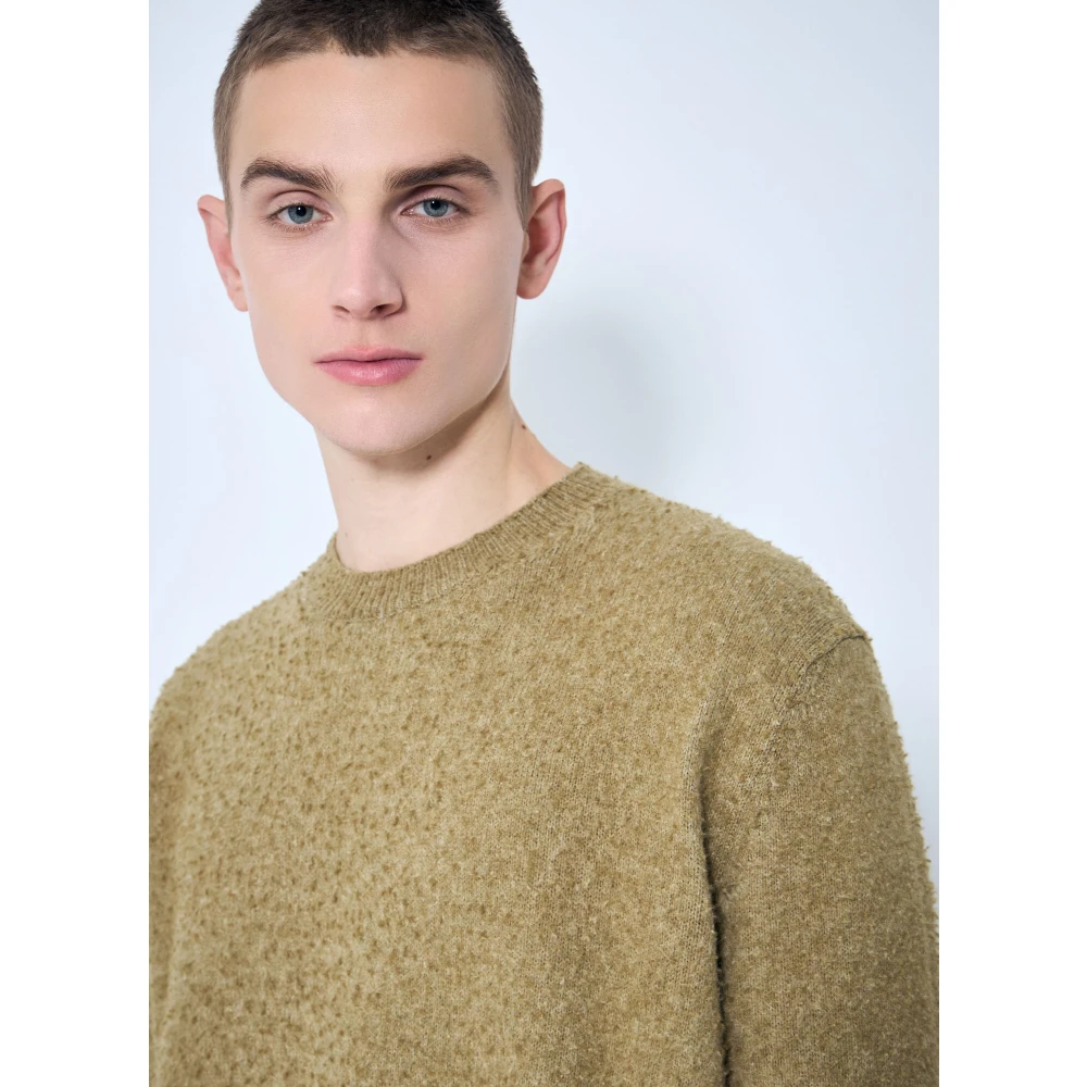Maison Margiela Wolmix Crewneck Sweater Brown Heren