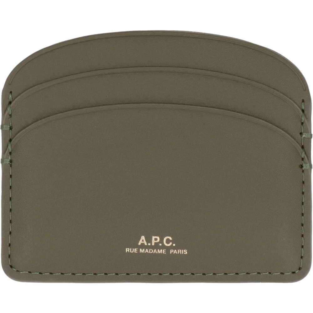 A.p.c. Women's Green Demi Lune Card Holder
